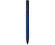 Stylo alu recyclé à mécanisme rotatif avec encre bleue couleur bleu marine