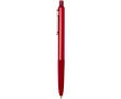 Stylo en aluminium recyclé et grip gomme douce, encre bleue couleur rouge