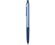 Stylo en aluminium recyclé et grip gomme douce, encre bleue couleur bleu marine