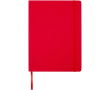 Carnet A4 rigide cuir synthétique ligné avec élastique couleur rouge