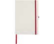Carnet A5 rigide ligné toucher doux avec fermeture élastique couleur rouge
