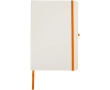 Carnet A5 rigide ligné toucher doux avec fermeture élastique couleur orange