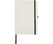 Carnet A5 rigide ligné toucher doux avec fermeture élastique couleur noir