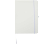 Carnet A5 rigide cuir synthétique avec pages lignées couleur blanc