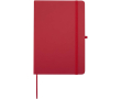 Carnet A5 rigide cuir synthétique avec pages lignées couleur rouge