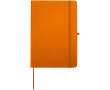 Carnet A5 rigide cuir synthétique avec pages lignées couleur orange