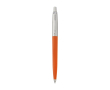 Stylo recyclé élégant avec recharge d´encre bleue Parker Jotter couleur orange