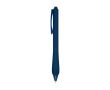 Stylo en plastique recyclé avec corps en caoutchouc encre bleue couleur bleu foncé