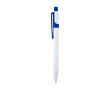 Stylo sophistiqué en plastique recyclé bicolore, encre bleue couleur bleu roi