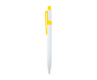 Stylo en plastique recyclé sophistiqué, encre noire couleur jaune