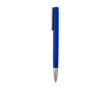 Stylo en aluminium recyclé avec clip argenté, encre bleue couleur bleu