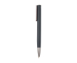 Stylo en aluminium recyclé avec clip argenté, encre bleue couleur gris foncé