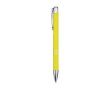 Stylo en aluminium recyclé avec finition laquée, encre bleue couleur jaune