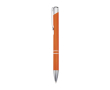 Stylo en aluminium recyclé avec finition laquée, encre bleue couleur orange