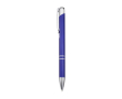 Stylo en aluminium recyclé avec finition laquée, encre bleue couleur bleu roi