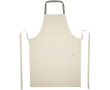 Tablier en coton recyclé avec tour de cou coloré 200 g/m² couleur vert chiné