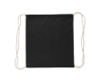 Sac à dos à cordes en coton de couleurs Oeko-Tex® 140g/m2 couleur noir