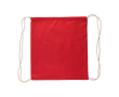 Sac à dos à cordes en coton de couleurs Oeko-Tex® 140g/m2 couleur rouge