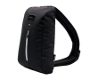Sac bandoulière grande taille en RPET réfléchissant couleur noir