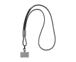 Lanyard en RPET élégant pour étui de téléphone couleur gris graphite