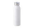 Bouteille en acier inoxydable recyclé avec bouchon et sangle 650ml couleur blanc