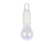 Lampe rechargeable en forme d'ampoule avec clip pour transport couleur blanc