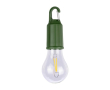 Lampe rechargeable en forme d'ampoule avec clip pour transport couleur vert
