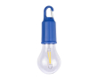 Lampe rechargeable en forme d'ampoule avec clip pour transport couleur bleu ultramarine