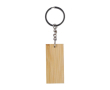 Porte-clés rectangulaire en bambou avec surface noire couleur noir