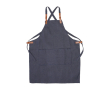 Tablier en polyester et coton avec 2 poches avant couleur bleu