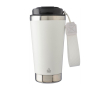 Gobelet thermique acier inoxydable sangle et couvercle noir, 500 ml couleur blanc