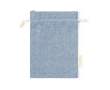 Petit sac en coton recyclé à fermeture éclair 120 g/m2 Mini Recycled couleur bleu