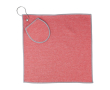 Serviette RPET spéciale golf avec poche pour balle couleur rouge