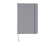 Carnet à couverture rigide RPET avec feuilles lignées A5 assorties couleur gris