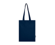 Tote bag en coton recyclé et RPET 7 L 140 g/m² couleur bleu marine
