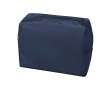 Trousse de voyage en polyester recyclé avec fermeture éclair couleur bleu marine