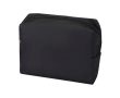 Trousse de voyage en polyester recyclé avec fermeture éclair couleur noir