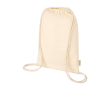 Sac à cordon en coton biologique, couleur naturelle, 5 L, 100 g/m² couleur naturel