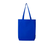 Tote bag en coton biologique avec fond large 11 L 180 g/m² couleur bleu roi