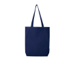 Tote bag en coton biologique avec fond large 11 L 180 g/m² couleur bleu marine