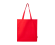 Tote bag en coton biologique avec soufflets latéraux 14 L 180g/m² couleur rouge