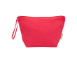 Grande trousse en coton biologique avec fermeture éclair 3 L 180 g/m² couleur rouge