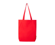 Sac en coton biologique avec base large 10 L 270 g/m² couleur rouge