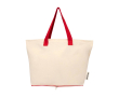 Sac en coton recyclé pliable avec certificat GRS 7 L 140 g/m² couleur rouge
