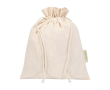Sac cadeau en coton avec fermeture à cordon 30 x 25 cm 140 g/m² couleur naturel