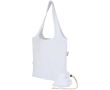 Sac cabas pliable avec cordon coton recyclé 140 g/m² couleur blanc