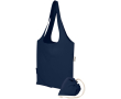Sac cabas pliable avec cordon coton recyclé 140 g/m² couleur bleu marine