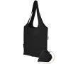 Sac cabas pliable avec cordon coton recyclé 140 g/m² couleur noir