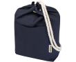 Sac toile en coton recyclé avec anses corde 270 g/m² couleur bleu marine