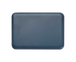 Batterie externe en plastique recyclé fine et élégante 5 000 mAh couleur cyan
